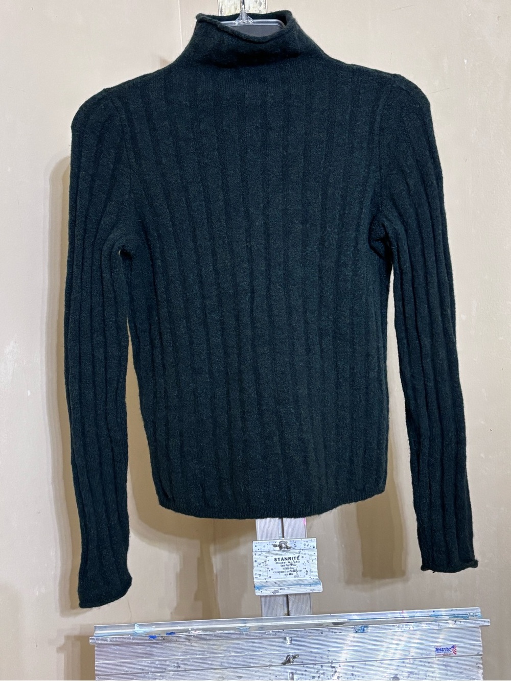 Madewell Hunter Green Ribbed Knit Turtleneck Sweater Pullover Cozy Minimalist XS